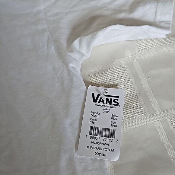 Vans Men's Classic M Wizard Totem 1966 Cotton T-shirts Small White - Picture 14 of 16